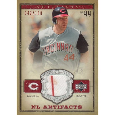 2006 Artifacts AL/NL Artifacts Red #ADN Adam Dunn Jsy/100