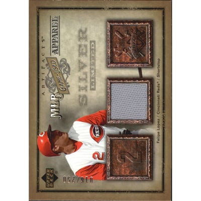 2006 Artifacts MLB Game-Used Apparel Silver Limited #FL Felipe Lopez Jsy/250