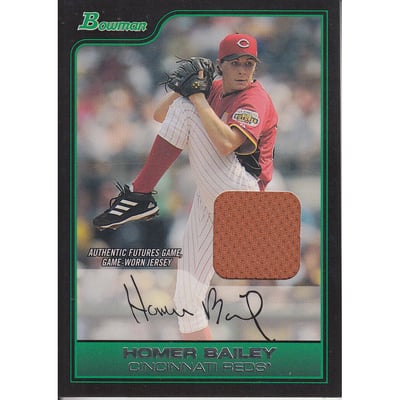 2006 Bowman Draft Future's Game Prospects Relics #37 Homer Bailey Jsy B