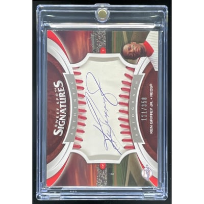 2006 Sweet Spot Veteran Red Stitch Blue Ink #SS-KG2 Ken Griffey Jr. Auto /358