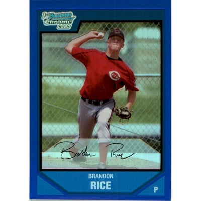 2007 Bowman Chrome Prospects Blue Refractors #BC10 Brandon Rice