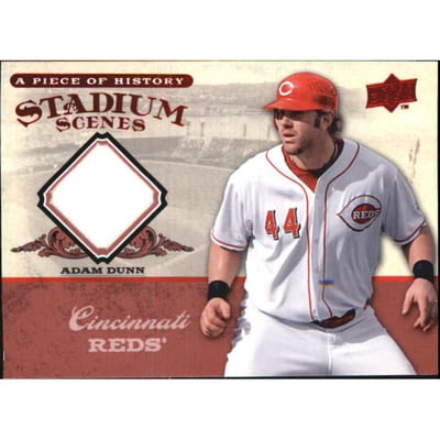 2008 UD A Piece of History Stadium Scenes Jersey Red #SS16 Adam Dunn