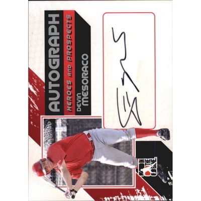 2011 ITG Heroes and Prospects Full Body Autographs Silver #DME Devin Mesoraco