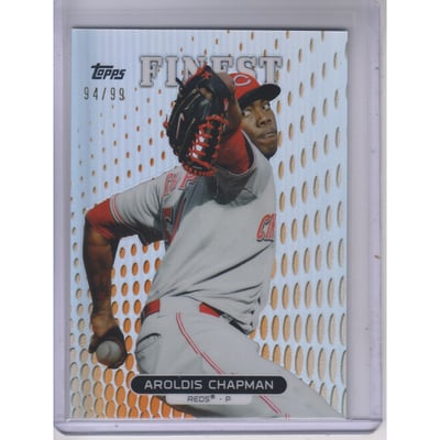 2013 Finest Orange Refractors #31 Aroldis Chapman