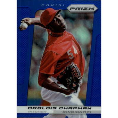 2013 Panini Prizm Prizms Blue #152 Aroldis Chapman