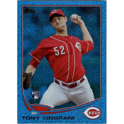 2013 Topps Silver Slate Blue Sparkle Wrapper Redemption #142 Tony Cingrani