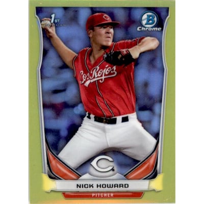 2014 Bowman Chrome Mini Factory Set Yellow Refractors #298 Nick Howard