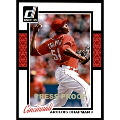 2014 Donruss Press Proofs Gold #106 Aroldis Chapman