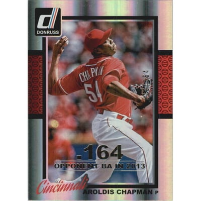 2014 Donruss Stat Line Season #106 Aroldis Chapman/164