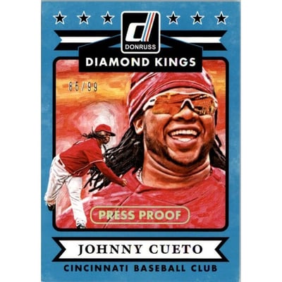 2015 Donruss Press Proofs Gold #7 Johnny Cueto DK