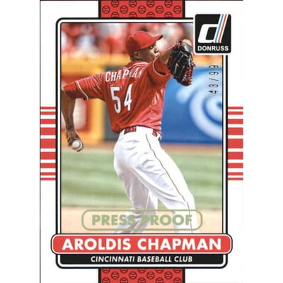 2015 Donruss Press Proofs Gold #76 Aroldis Chapman