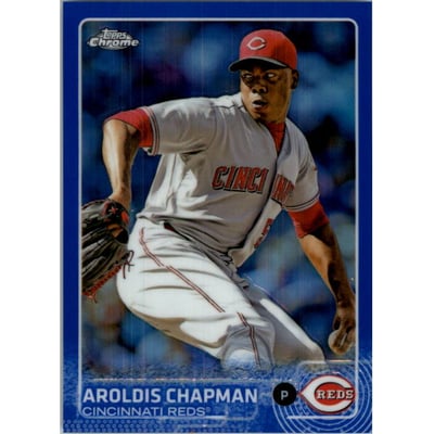 2015 Topps Chrome Blue Refractors #84 Aroldis Chapman