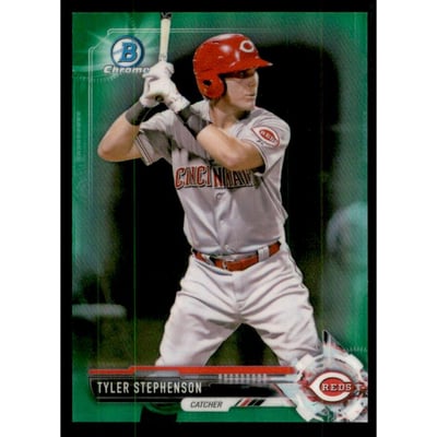 2017 Bowman Chrome Mini Prospects Green Refractors #BCP61 Tyler Stephenson