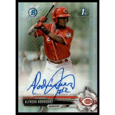 2017 Bowman Chrome Prospect Autographs Refractors #CPAAR Alfredo Rodriguez