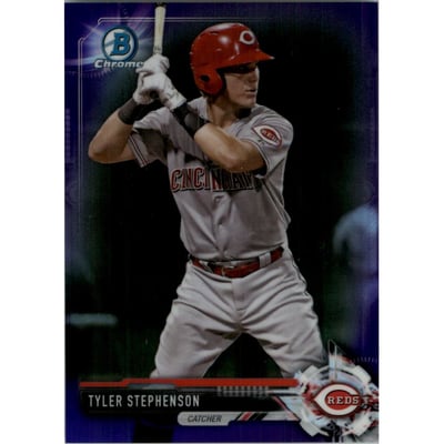 2017 Bowman Chrome Prospects Purple Refractors #BCP61 Tyler Stephenson