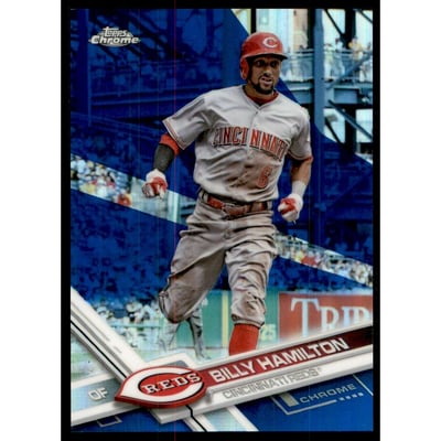 2017 Topps Chrome Blue Refractors #144 Billy Hamilton