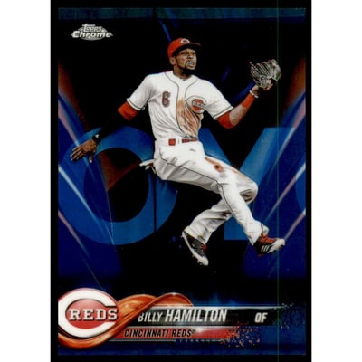 2018 Topps Chrome Blue Refractors #15 Billy Hamilton