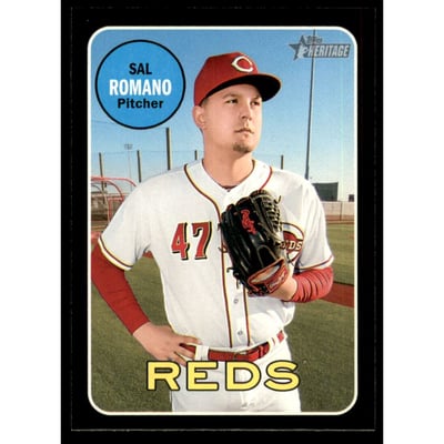 2018 Topps Heritage Black Border #581 Sal Romano