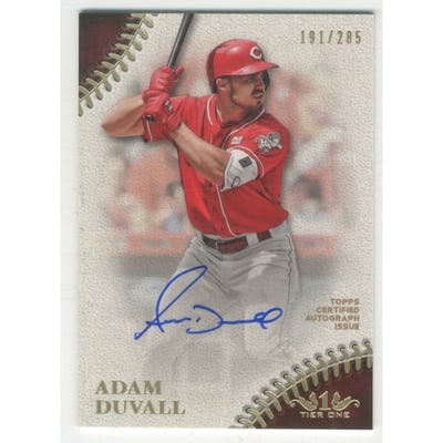 2018 Topps Tier One Prime Performers Autographs #PPAAD Adam Duvall/285