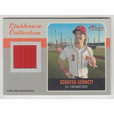 2019 Topps Heritage Clubhouse Collection Relics #CCRSG Scooter Gennett