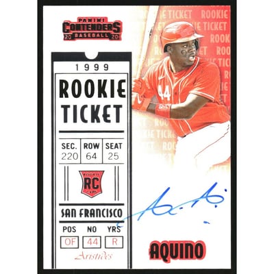 2020 Panini Contenders Retro '99 Rookie Ticket Autographs #2 Aristides Aquino