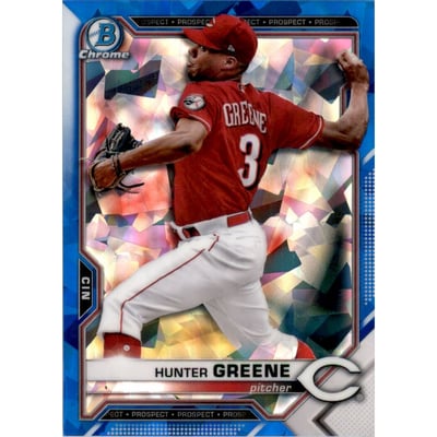 2021 Bowman Chrome Sapphire Prospects #BCP127 Hunter Greene