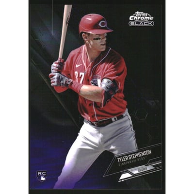 2021 Topps Chrome Black Purple Refractors #77 Tyler Stephenson