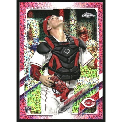 2021 Topps Chrome Magenta Speckle Refractors #111 Tyler Stephenson