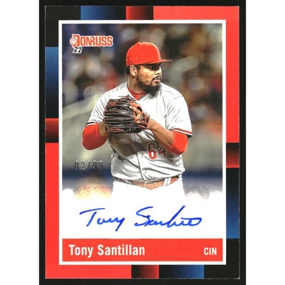 2022 Donruss Retro '88 Signatures Red #5 Tony Santillan/99
