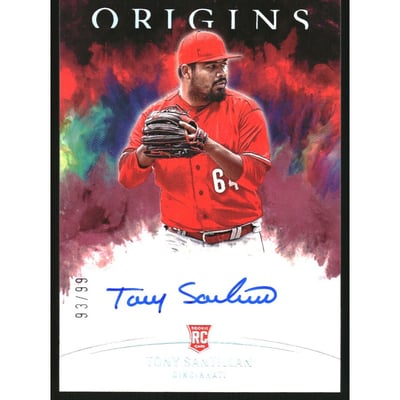 2022 Panini Chronicles Origins Signatures Red #1 Tony Santillan/99