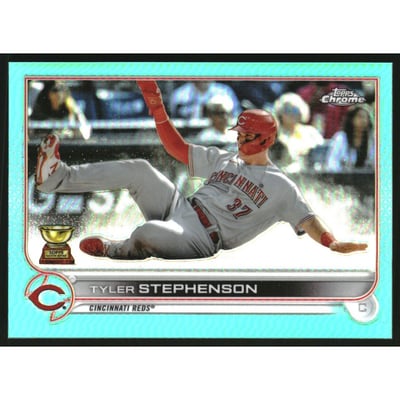 2022 Topps Chrome Aqua Refractors #63 Tyler Stephenson