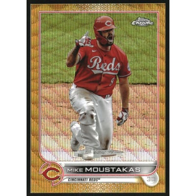 2022 Topps Chrome Gold Wave Refractors #56 Mike Moustakas