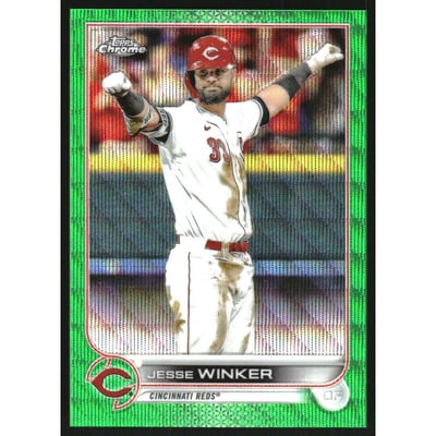 2022 Topps Chrome Green Wave Refractors #21 Jesse Winker