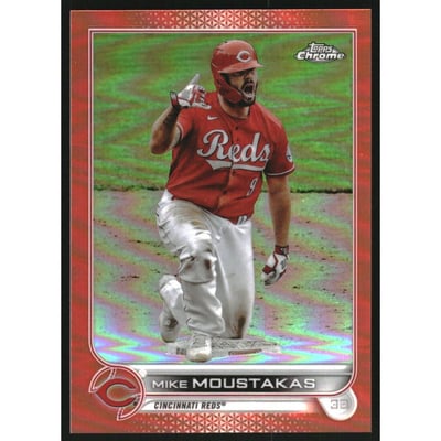 2022 Topps Chrome Orange Refractors #56 Mike Moustakas