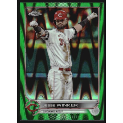 2022 Topps Chrome Sonic Green RayWave Refractors #21 Jesse Winker