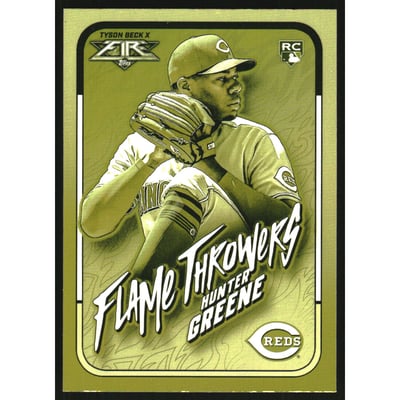 2022 Topps Fire Flame Throwers Gold Minted #FT12 Hunter Greene
