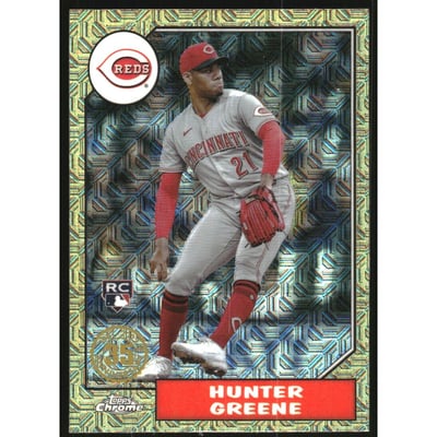 2022 Topps Update '87 Topps Silver Pack Chrome #T87C52 Hunter Greene