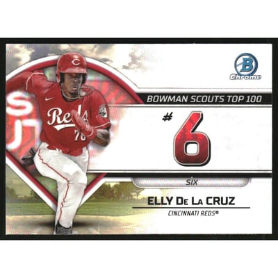 2023 Bowman Chrome Scouts Top 100 #BTP6 Elly De La Cruz