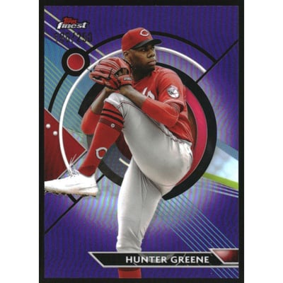 2023 Finest Purple Refractors #32 Hunter Greene