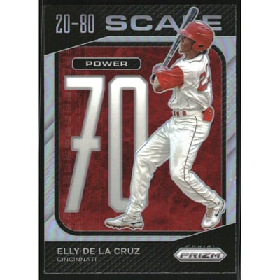 2023 Panini Prizm 20-80 Scale Prizms Silver #9 Elly De La Cruz