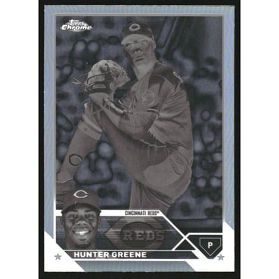 2023 Topps Chrome Negative Refractors #40 Hunter Greene