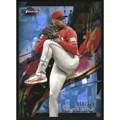 2024 Finest Sky Blue Refractors #26 Hunter Greene
