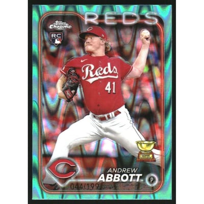 2024 Topps Chrome Aqua RayWave Refractors #154 Andrew Abbott