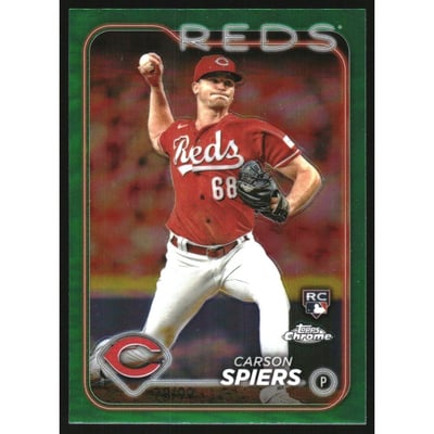 2024 Topps Chrome Green Refractors #167 Carson Spiers