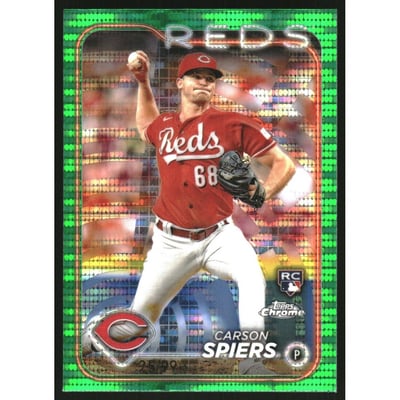 2024 Topps Chrome Green Sonar Refractors #167 Carson Spiers