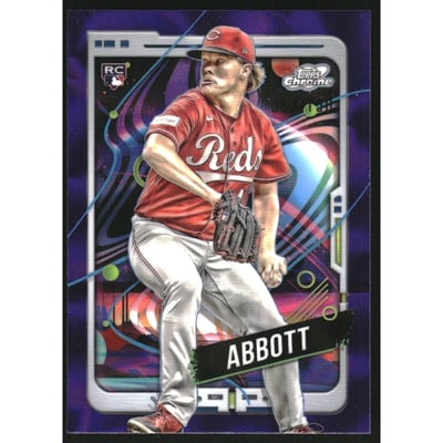 2024 Topps Cosmic Chrome Purple Nebula Refractors #41 Andrew Abbott