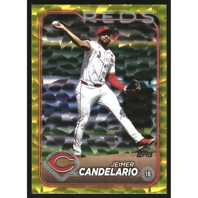 2024 Topps Update Yellow Crackle Foil #US142 Jeimer Candelario