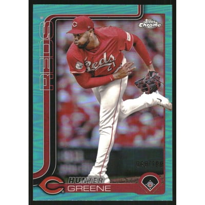 2025 Topps Chrome Aqua Refractors #91 Hunter Greene