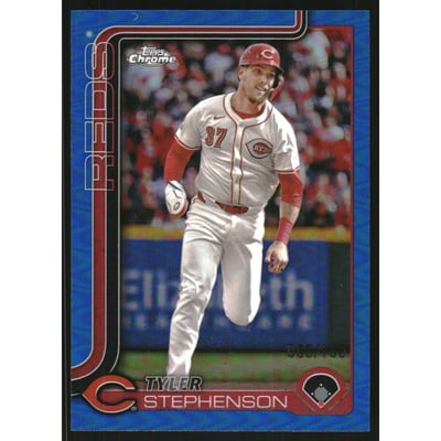 2025 Topps Chrome Blue Refractors #112 Tyler Stephenson