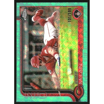 2025 Topps Chrome Logofractor Aqua Refractors #278 Matt McLain